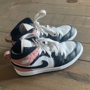 Nike Jordans - Kids Black and Pink Sneakers